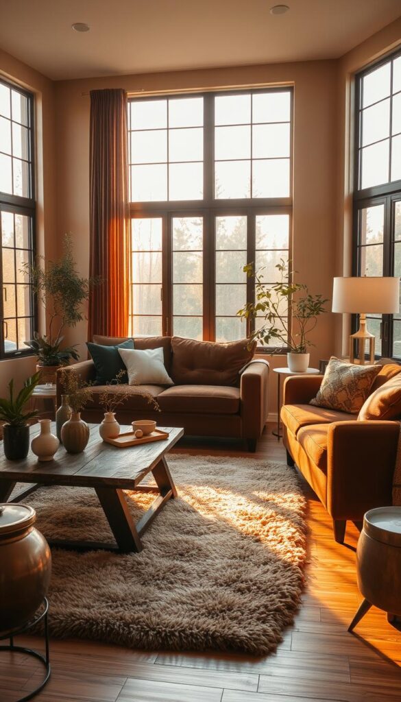 5 room ideas with brown furniture
