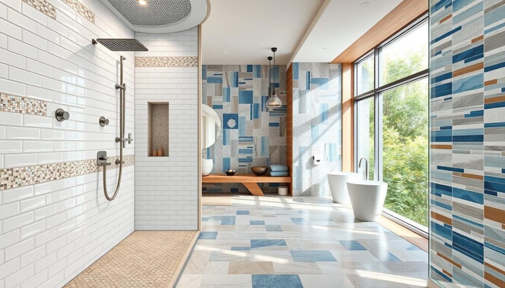 creative shower tile ideas